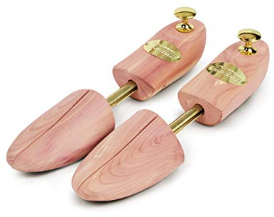 Schlesinger - Premium Schuhspanner aus edlem Zedernholz für Damenschuhe und Sneaker. Modell Königin. Größe 40/41. Gold Knauf.