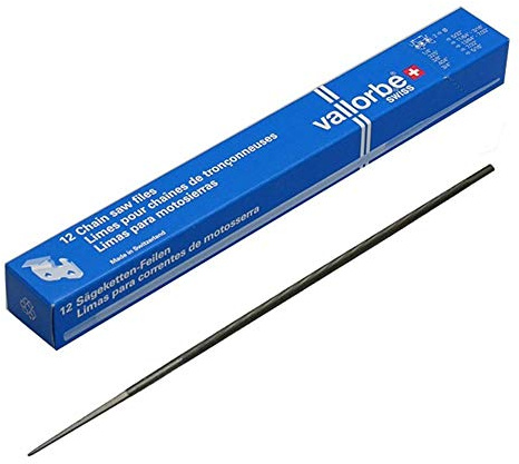 Vallorbe Limes rondes pour tronçonneuse 5,2 mm, 13/64, boîte de 12