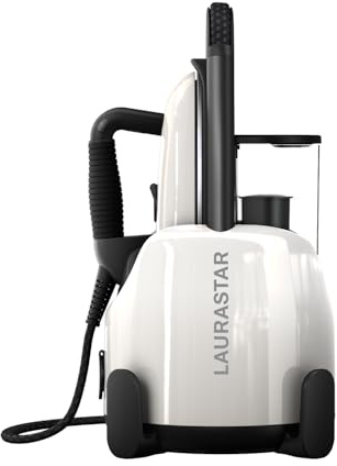 Laurastar Lift Pure White, 3in1 Portable Steam Station, Irons, Steams and Purifies Clothing, Hygienic Steam, Design, Removable Water Tank, Vertical Ironing, White