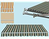 PEBSHOP Tenda da Sole con Bracci L. 295 x P. 250 cm. (Giallo/Beige)