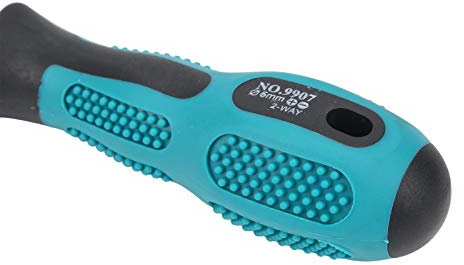 Fafeicy Cacciaviti a Doppio Uso Set 2 Pezzi - Cacciavite a Taglio e Croce in Acciaio Cromo Vanadio con Impugnatura Antiscivolo (H5X75mm)