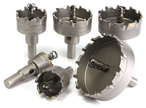 6 Teile/satz 22 30 35 45 50 65 MM Hartmetall Kernbohrer Metallkern Lochsäge Metallbearbeitungswerkzeug Edelstahllegierung,A