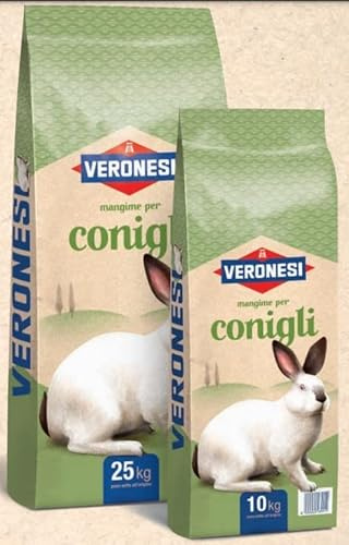 Mangime Veronesi per l'allevamento degli animali da compagnia in ambiente rurale (Conigli 9 ciclo unico, 10 kg)