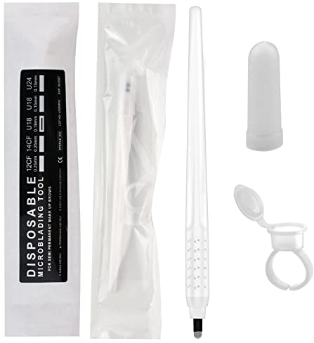 10 Tool Monouso Penna Microblading Monouso 18 U 0,18 mm Gli Aghi Classic sono Forniti con un Anello (U18-0.18mm)