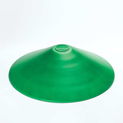 Glas konglas, ersättningsglas för hänglampa, pendellampa i olika färger för E27-fattning, ljusglas, Ø 40 cm, grön