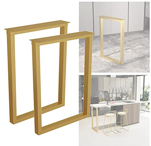 2 Stück Tischbeine Tischkufen Tischgestell, Esstisch Tischbeine, Tischfuß Möbelfüße, 40x25cm, 40x72cm, Küche Esstisch Bartisch Bein Tischuntergestell, Industrial Style Tischbeine ( Color : Gold , Size