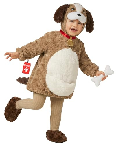 Morph Hundekostüm für Kinder, Mädchen und Jungen, Welpen Jumpsuit, Perfekt für Karneval und Halloween, 1-2 Jahre