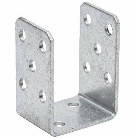 Aqbau U-Pfostenträger 70 mm zum Aufschrauben, Pfostenanker 4 mm | Balkenschuh, Bodenanker, Holzpfosten, Betonmontage, Zaunbau, Pergola, Terrasse, Sichtschutz