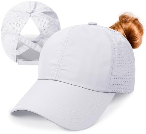 outfit spring Basecap Damen Pferdeschwanz Baseballkappe Frauen Sommer Schnell trocknende Masche Atmungsaktiv Criss Cross Sport Kappe Damen