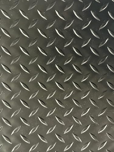 Checker Black Rubber Flooring 3mm Thickness - 2.0m Length x 1.5m Width (6ft6 x 4ft11)