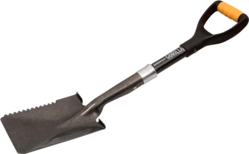 Roughneck Gorilla Sharp-Edge Micro Shovel, Heavy-Duty Square Blade, Short Shaft for Slicing, Digging & Opening Bulk Bags in Small, Compact Spaces – 690mm (27”)