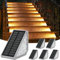 Weinsamkeit Lampes Solaires Extérieures avec Détecteur de Mouvement, 6 Pièces Eclairages Extérieurs Solaires pour Escaliers - 1200mAh/3000K/IP65 Étanche, Idéal pour Escalier, Chemin, Allée