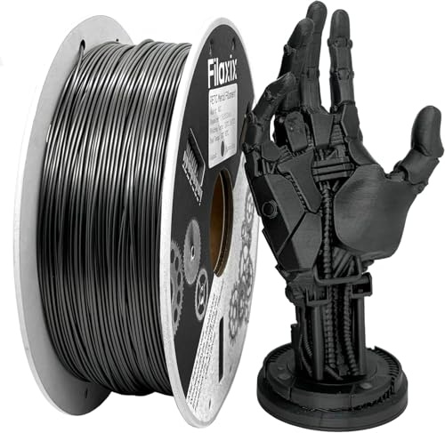 PETG-Filament 1,75 mm Weltraumgrau, PETG-3D-Druckfilament, Kompatibel Mit Bambu LAB,QIDI MAX3, FLASHFORGE Adventurer 5M, Prusa MK4 3D-Drucker, 1kg