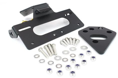 PPWIALL Motorrad Lizenz Kennzeichen Halter Motorrad-Kennzeichen-Heckrahmen-Halterung Für Tr&iumph Für Daytona 675 Street Triple 765 Daytona Moto2 Fender Eliminator Rücklicht-Halterung