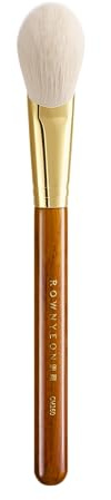 Desert Oak Series CM 160 Angled Blush Brush for Cheeks – Ideal for Powder & Cream Blush, Golden Brass Ferrule, Ebana Bubinga Handle, Soft Nylon Bristles