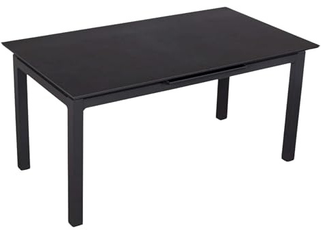 MR.DEKO Gartentisch ausziehbar Tarifa Keramikplatte Outdoortisch wetterfest | 160-210x90cm 6-8 Pers.