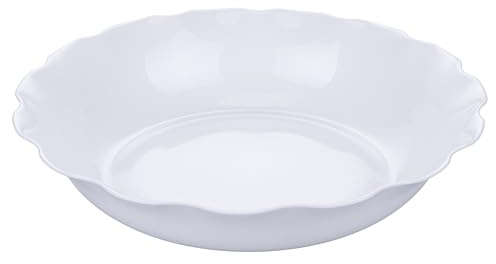 Set 2 Insalatiera Tonda 25 cm in Vetro Opalino | Bordo Smerlato