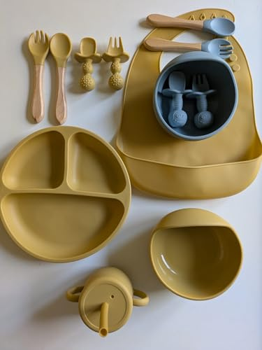 Assiette et couvert bébé (Marron)