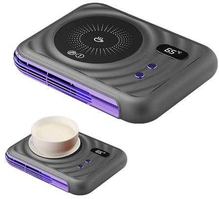 Kaffeetassenwärmer, Tassenwärmer,Teewasser-Milch-Wärmer,Elektrischer Kaffeewärmer,Abschaltautomatik für Kaffee Tee Kakao Milch (Schwarz)
