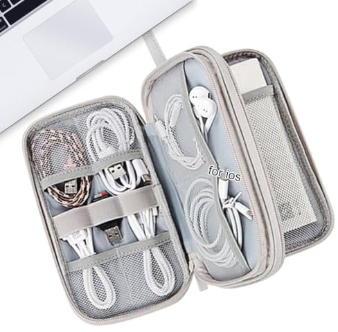 Organisateur Électronique, Pochette De Transport À Double Couche Avec Fermeture Éclair, Sac Organisateur De Câbles Pour Voyage, pour Clés USB, Écouteurs, Téléphones, Chargeurs, Femmes, Garçons, Filles