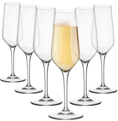 Bormioli Rocco Electra Set of 6 Champagne Flutes 23 Cl