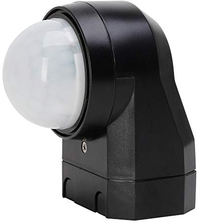 Kopp Infracontrol Bewegungsmelder, 240°, 12m Reichweite, Infrarot-Bewegungsmelder Aufputz für Außen und Innen, IP54, schwarz, 824605012