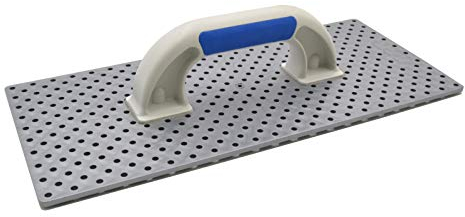 DEWEPRO® WDVS Kunststoff Schleifbrett mit Kronen 365x165mm - Reibebrett mit offenen Kunststoff-Raspelbelag - Kratzbrett - Egalisierungsbrett