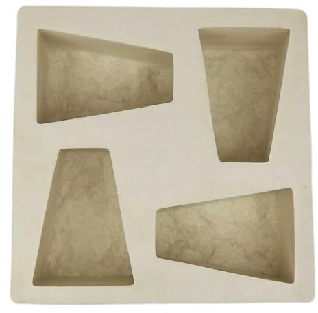 Veneer Stone Rubber Molds for Concrete, Keystones, 5.75, 4 Count, Recycled Material