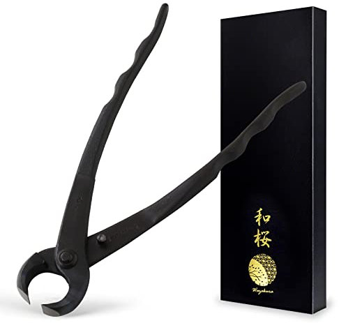 Wazakura Tenazas Corta Troncos para Bonsái 210mm - Forjadas a Mano en Japón, Herramienta Japonesa para Madera Muerta y Viva