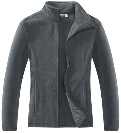 33,000ft Damen Fleecejacke mit Durchgehendem Reißverschluss mit 4 Taschen | Leicht, Warm, Stehkragen, Atmungsaktiv, Weich, Pillingresistent, für Wandern, Freizeit, Sport, Outdoor