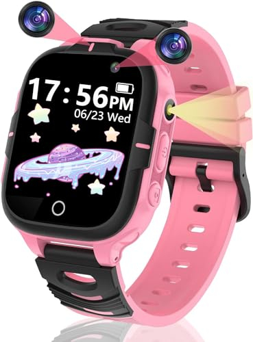 Orologio Smartwatch Bambini, Touchscreen Orologio Bambino, Smartwatch Bambino, Smartwatch per Bambini che può parlare, fare SOS, scattare foto, giocare e contare i passi, Regali per 4-16 anni