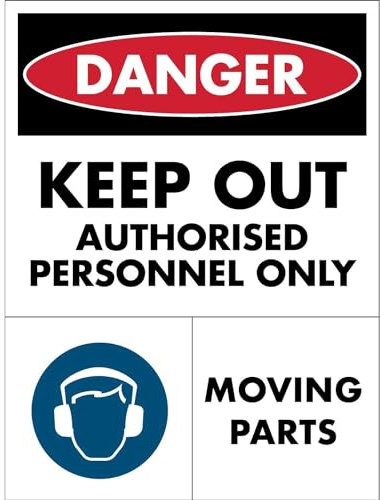 Gefahrenschild Auf Der Baustelle: Psa Für Hörgeschädigte Fernhalten Warnschild Blechschild Deko Blechschild Verbotsschild Für Draußen Innen 20X30cm