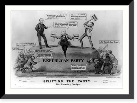Historic Framed Print, Splitting the party: the entering wedge, 17-7/8 x 21-7/8