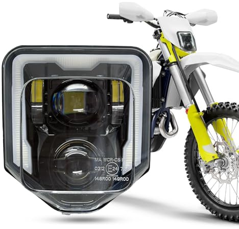 bamotoop LED Scheinwerfer für Husqvarna 2014-2023 701 Enduro 701 SuperMoto FE250 FE350 FE450 FE501 FE501S TE150 TE250i TE300i (schwarz)
