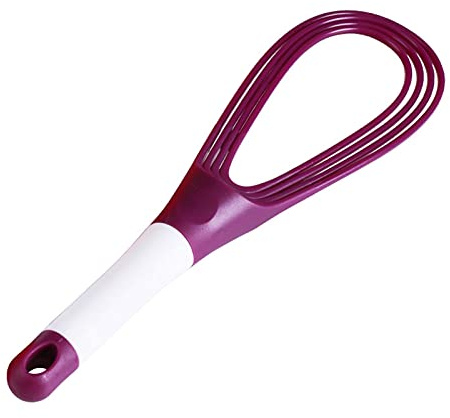 Piccola frusta, frusta portatile con manico ergonomico, frusta per uova in plastica leggera e girevole, frullatore portatile per cucina sbattere la schiuma e mescolare