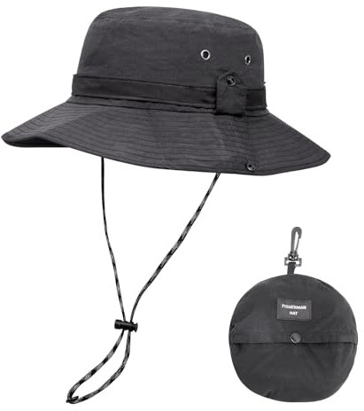 YAMEIZE Waterproof UPF50+Eimer Hut String - für Damen Herren Safari Hut UV-Schutz mit Adjustable Riemen Fischerhut String Hiking