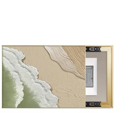 Distribution Box Decorative Painting,Decorative Electrical Box Counter Detachable Electric Meter Box Distribution Box Safe Switch Painting Hanging Decoration，Left (Size : 60 * 45cm)