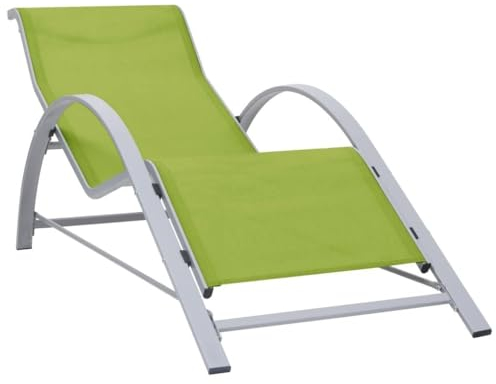 Chaiselongue für den Außenbereich, Sonnenliege mit gebogenem Handlauf für Terrasse, Terrasse, Pool, Allwetter-Hinterhof, Garten, Liegestuhl (D,1 Stuhl)