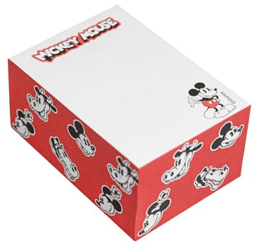 Grupo Erik Memo Block - Disney Mickey Mouse Gifts | 400 Sheets - 3.9 x 2.8 x 2 inches - 10 x 7 x 5 cm Note Block, Small Notepad, Note Pad | Disney Stationery Gifts Under 10 Pounds