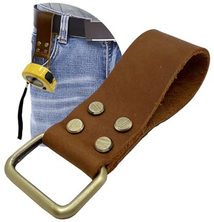 Tape Measure Holder with Leather Belt Clip - Heavy Duty Multitool Holster for Drill and Impact Tools