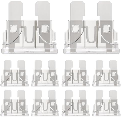 ALLECIN 50 Pièces 25A Moyenne Fusible Voiture 25Amp Standard Fusibles Voiture pour Auto Moto Automobile Camion 25Ampère Car Fuse