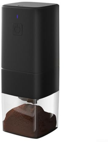 Zilimontt Broyeur électrique portable, moulin à café électrique grossier et fin, grains de meulage automatique, mini moulin à bavure conique portable, broyeur rechargeable