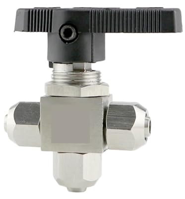 SZBTQMUW Twist Fit 6 8 10 12mm OD PU Tube Air Hose Tee 3 Ways L Port Ball Valve 304 Stainless(6x4mm)