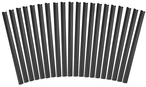 Bellushortus.eu Befestigungsclips für Zaunfolie, Befestigungsklammern für Sichtschutzstreifen Doppelstabmatten für Gartenzaun 20St. (19cm, Anthrazit)