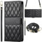 BAILI Custodia per Sony Xperia 10 VI 2024 con supporto, Cover protettiva in pelle PU per donna e uomo per Sony Xperia 10 VI 2024-Nero