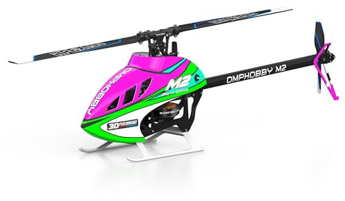OMPHOBBY M2 V3 PRO RC Hubschrauber für Erwachsene, Unterstützt APP-Tuning und Telemetrie, 6Kanal 3D Bürstenlos-Direktantrieb, 320g Leicht, OFS3 Flugsteuerung, 200er Mini Helikopter Outdoor Rosa PNP