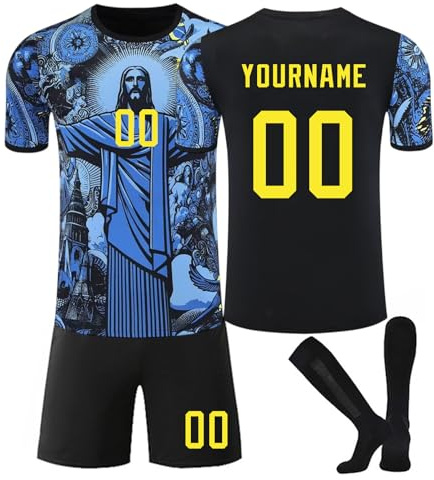 XYYYHTL Maglia Calcio per Bambini Adulti Personalizzabile 25/26 Set di Maglie da Calcio Bambino Uomo Maglietta Completo Tuta Completino da Allenamento per il Calcio Camicia, Pantaloncini e Calzini