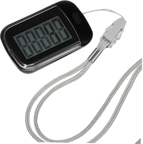 TOGEVAL Podomètre Compact avec Clip et Cordon Compteur Activité Portable pour Marche et Course Tracker Fitness pour Seniors et Extérieur