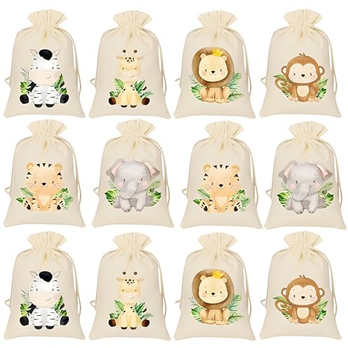 12 Stück Kleine Säckchen Zum Befüllen, Geschenksäckchen Aus Stoff, Ideale Kita Tüte Für Babyparty Und Geburtstag, Die Beste Wahl für Veranstaltungsplaner und Geschenkgeber(15×10cm)