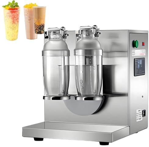 Máquina agitadora automática de doble marco, 400 r/min, acero inoxidable, para té de burbujas, cócteles, jugo, café, leche, vino